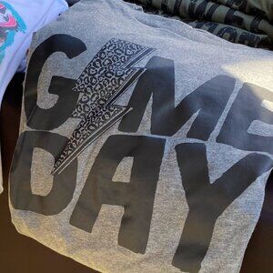 Dark Grey Game Day Long Sleeve Teeshirt